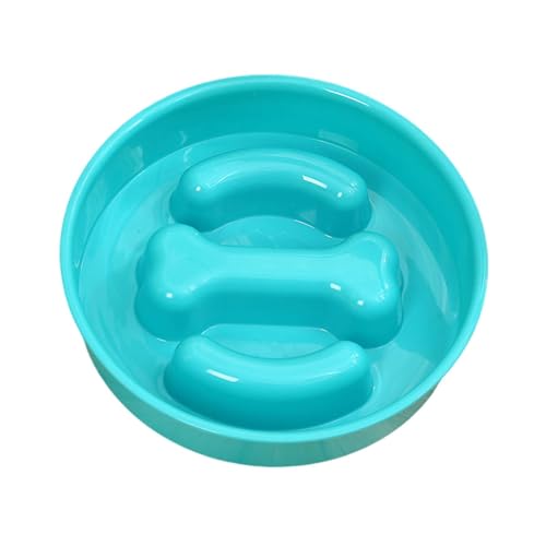 Aceirropy Langsame Feeder -Hundeschalen, langsame Hundefutteranlage | Hundefutterautomat Langsam Essen Pet Bowl | Knochenform erhöhte interaktive Verschüttungsbeweis Nicht schlau für die Ausbildung von Aceirropy