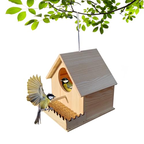 Aceirropy Vogelhaus für den Außenbereich, Vogelkästen zum Nisten, natürlich, belüftet, mit Sitzstange, warmer Unterschlupf zum Füttern von Nymphensittichen, Kolibri, Bauernhof, Obstgarten, Weinberg Aceirropy Vogelhaus für den Außenbereich, Vogelkästen zum Nisten, natürlich, belüftet, mit Sitzstange, warmer Unterschlupf zum Füttern von Nymphensittichen, Kolibri, Bauernhof, Obstgarten, Weinberg von Aceirropy