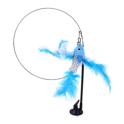 Acfthepiey A Cat Toys Simulation Bird Interactive Sucker Feather Bird with Cat Stick Toy Durable Easy to Use von Acfthepiey