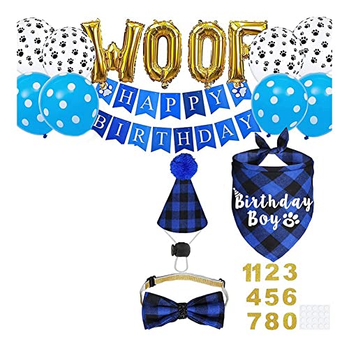 Acfthepiey Hunde-Geburtstagsparty-ZubehöR Nummern-Katzen-Geburtstags-Banner-Luftballons Woof-Luftballons für Hunde-Geburtstags-Dekorationen Acfthepiey Hunde-Geburtstagsparty-ZubehöR Nummern-Katzen-Geburtstags-Banner-Luftballons Woof-Luftballons für Hunde-Geburtstags-Dekorationen von Acfthepiey