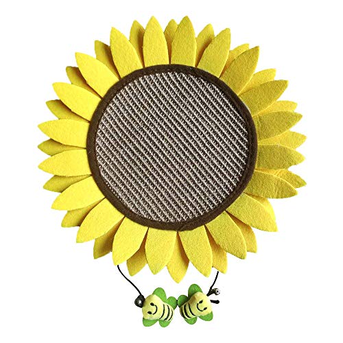 Acfthepiey Sisal-Kratzbrett, natürliche Sonnenblumen-Schleifkralle von Acfthepiey