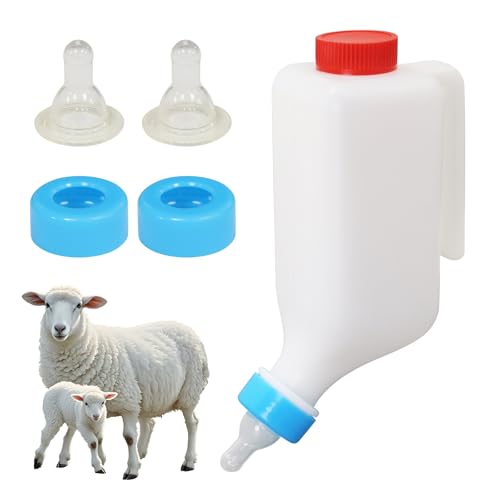 800 ml Lamm-Futterflasche mit 2 Brustwarzen, verdickte Ziegen-Futterflaschen, zum Aufhängen, kopfüber aufhängen, Milchflasche für Ziegen, Lamm 800 ml Lamm-Futterflasche mit 2 Brustwarzen, verdickte Ziegen-Futterflaschen, zum Aufhängen, kopfüber aufhängen, Milchflasche für Ziegen, Lamm von Achicklead