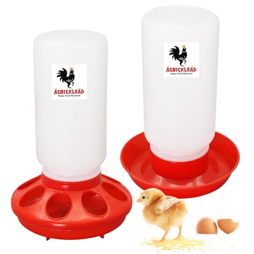 Achicklead Küken Feeder und Tränke Set - Automatischer 1L Hühnerfutterspender und Tränke für Baby Küken, Enten und Wachteln - Brut-Starter-Kit & Hühnerstall Zubehör Achicklead Küken Feeder und Tränke Set - Automatischer 1L Hühnerfutterspender und Tränke für Baby Küken, Enten und Wachteln - Brut-Starter-Kit & Hühnerstall Zubehör von Achicklead