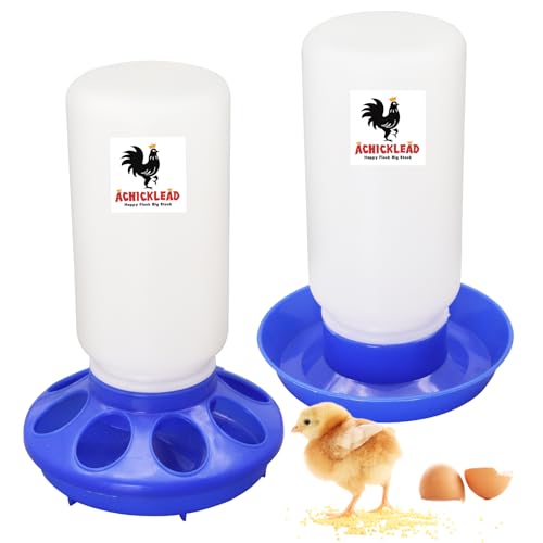 Achicklead Küken-Futterstation und Bewässerungs-Set - Automatischer 1 kg Hühner-Futterspender und 1L Tränke für Babyküken, Enten und Wachteln - Brut-Starter-Kit & Hühnerstallzubehör und Zubehör Achicklead Küken-Futterstation und Bewässerungs-Set - Automatischer 1 kg Hühner-Futterspender und 1L Tränke für Babyküken, Enten und Wachteln - Brut-Starter-Kit & Hühnerstallzubehör und Zubehör von Achicklead