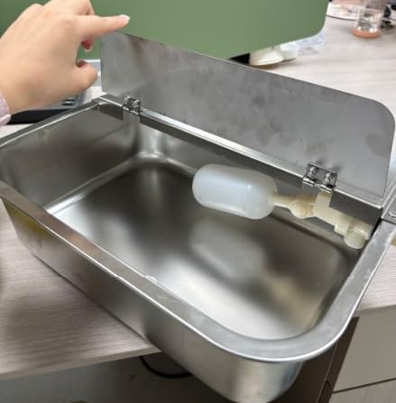 Automatischer Hunde-Wasserspender, Edelstahl-Wassernapf für draußen, großer Tier-Trinkwassernapf mit automatischer Selbstbefüllung für Nutztiere (2,5 Gallonen) von Achicklead