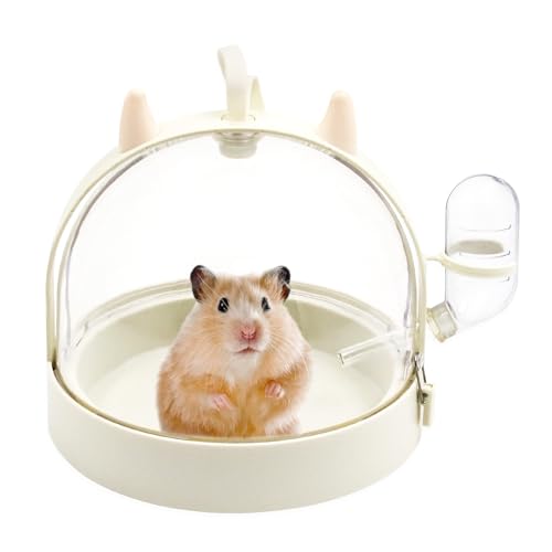 Tragetasche für Kleintiere mit Wasserflasche, tragbare Tragetasche für Hamster, 18,3 cm L x 18,2 cm B x 15,7 cm H für kleine Haustiere, Vögel, Zuckergleiter, Igel, Mäuse, Zwerghamster (weißer Engel) Tragetasche für Kleintiere mit Wasserflasche, tragbare Tragetasche für Hamster, 18,3 cm L x 18,2 cm B x 15,7 cm H für kleine Haustiere, Vögel, Zuckergleiter, Igel, Mäuse, Zwerghamster (weißer Engel) von Achicklead