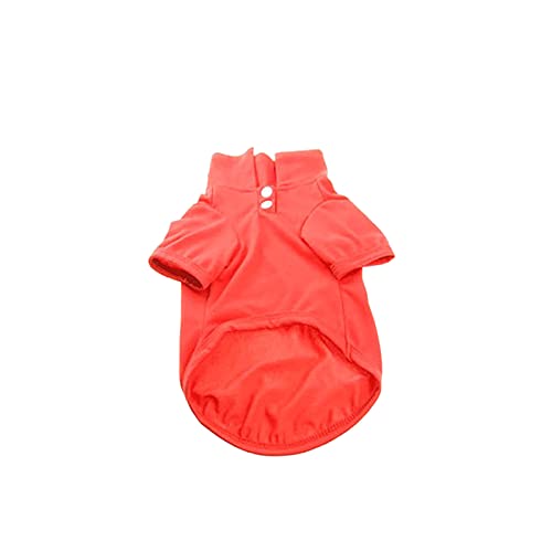 AchidistviQ Hunde-Shirt, einfarbig, atmungsaktiv, für den Sommer, für Hunde, schweißabsorbierend und atmungsaktiv, Größe L, Rot von AchidistviQ