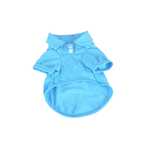 AchidistviQ Hunde-Shirt, einfarbig, atmungsaktiv, für den Sommer, für Hunde, schweißabsorbierend und atmungsaktiv, Größe XS, Blau von AchidistviQ