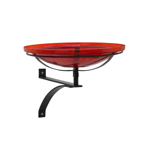 Vogeltränke mit Vogeltränken, 35,6 cm, Rot Vogeltränke mit Vogeltränken, 35,6 cm, Rot von Achla Designs