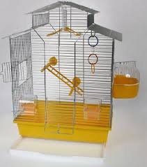 Vogelkäfig,Wellensittichkäfig,Exotenkäfig,60 cm Vogelkäfig Vogelbauer Wellensittich Kanarien Voliere Vogelhaus Käfig IZA 2 II in der Farbe gelb von Achmet
