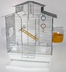 Vogelkäfig,Wellensittichkäfig,Exotenkäfig,60 cm Vogelkäfig Vogelbauer Wellensittich Kanarien Voliere Vogelhaus Käfig IZA 2 II in der Farbe weiß von Achmet