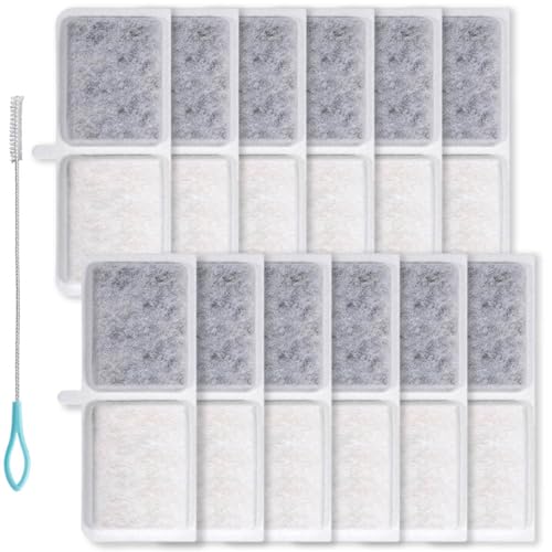 Acmerota 12 Stück Katzenbrunnen Filter, Ersatzfilter für Trinkbrunnen Filter für 3,2L Batteriebetriebenen Katzenbrunnen mit Bewegungsmelder,Brunnenfilter mit Kohlenstoffharz Acmerota 12 Stück Katzenbrunnen Filter, Ersatzfilter für Trinkbrunnen Filter für 3,2L Batteriebetriebenen Katzenbrunnen mit Bewegungsmelder,Brunnenfilter mit Kohlenstoffharz von Acmerota