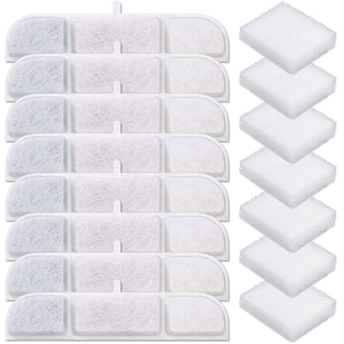 Acmerota 8-teiliger Katzenbrunnen Ersatzfilter, kompatibel für DownyPaws DPWFP6 kabelloser Katzen-Trinkbrunnen 2,5 l, Filter für batteriebetriebenen Katzen-Trinkbrunnen DPWFP6 Acmerota 8-teiliger Katzenbrunnen Ersatzfilter, kompatibel für DownyPaws DPWFP6 kabelloser Katzen-Trinkbrunnen 2,5 l, Filter für batteriebetriebenen Katzen-Trinkbrunnen DPWFP6 von Acmerota