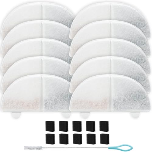 Acmerota WF20 CF20 Katzenbrunnenfilter Drahtlose Pumpen Katzenbrunnen Hundewasserspender, 8+8 Aktivkohle-Trinkbrunnenfilter für 68oz/2L Trinkbrunnen für Katzen und Hunde Acmerota WF20 CF20 Katzenbrunnenfilter Drahtlose Pumpen Katzenbrunnen Hundewasserspender, 8+8 Aktivkohle-Trinkbrunnenfilter für 68oz/2L Trinkbrunnen für Katzen und Hunde von Acmerota