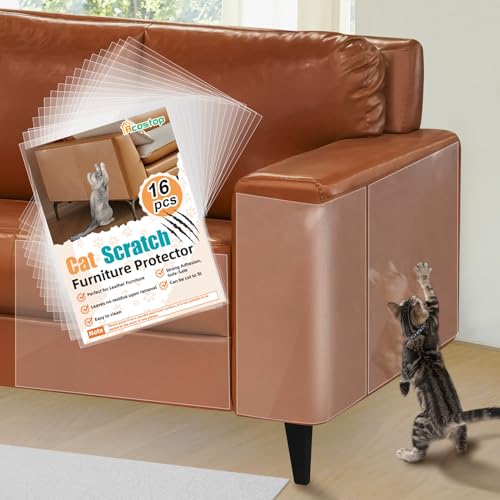 Acostop Katzenkratz-Möbelschutz, speziell für Ledermöbel, leicht zu entfernen, kratzfester Couchschutz von Katzenkrallen, keine Nadeln, 16 Stück Acostop Katzenkratz-Möbelschutz, speziell für Ledermöbel, leicht zu entfernen, kratzfester Couchschutz von Katzenkrallen, keine Nadeln, 16 Stück von Acostop