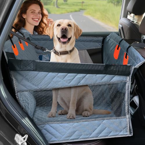 Hunde-Autositzbezug für Rücksitz, wasserdichter Haustier-Rücksitzbezug mit Sicherheitsgurt für kleine, mittelgroße Hunde, ideal für SUV, Autozubehör, 52,8 x 54,9 x 71,9 cm von Acostop