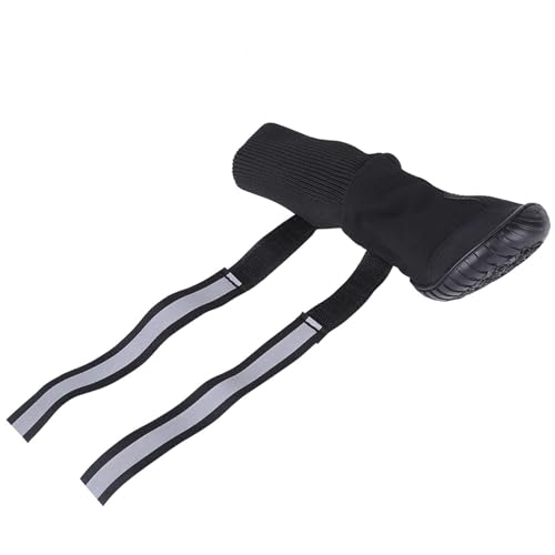 Acouto 4er-Set Haustier-Hundeschuhe, rutschfeste Schutzstiefel für Große Hunde, Schwarz. XL-Hunde Verabschieden Sich Vom Rutschen mit Stiefeln, die Ausgezeichnet Sind (XL) von Acouto