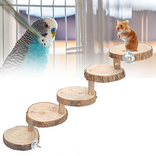 5 Schichten Holz Hamster Leiter, Meerschweinchen Spielzeug Papagei Spielzeug Klettertreppe für Kleintiere Köfig von Acouto