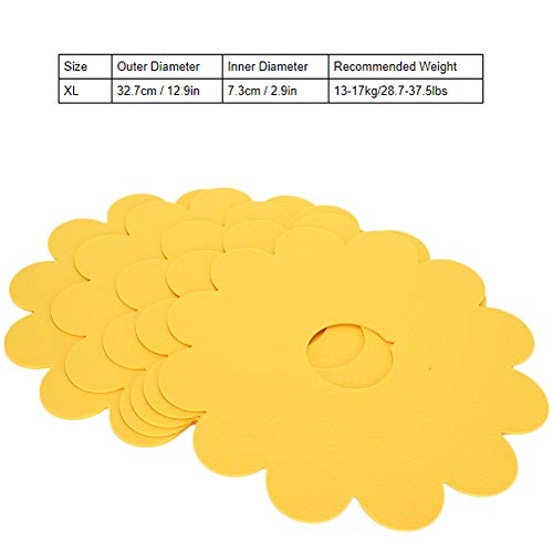 Wiederherstellu Pet Cat Wiederherstellungshalsband Gelbe Blume Weiche Elisabethanische Kegel Anti-Biss Anti-Leck Wunde Heilen Katze (XL) von Acouto
