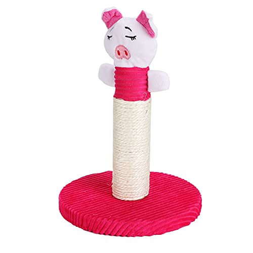 Abnehmbare Natürliche Sisal Pet Cartoon Animal Scratch Klettern Katzenspielzeug Baumrahmen Möbel Scratching Post für Kitty Climber (weiöes Schwein) von Acouto