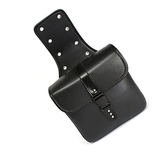 Acouto 1 Paar Motorrad -Seitenbeutel PU Leder -Satteltasche Mini Motorradtasche Kleine Satteltasche mit Weichem Innenraum für die Aufbewahrung von Reise (Black) von Acouto