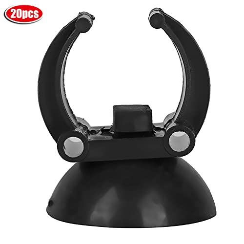 Acouto 20pcs Aquariumheizstangen PVC -Saugnapfclips für Fischtank, Einfacher Luftleitungsrohrhalter Einbauen von Acouto