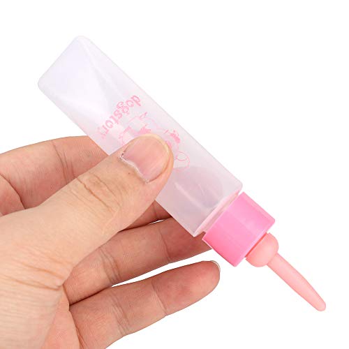 Acouto 2PCS 30ML Haustierflasche, Weichmund Hamster Nurser Bottle Kleines Haustier Welpe Eichhörnchen Kätzchen Stillflasche (PINK) von Acouto