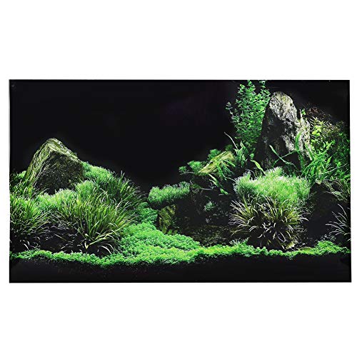Acouto Aquarium Aquarium Meeresboden Wasser Gras Landschaft Bild Hintergrund Dekoration Malerei PVC Wasserdicht Selbstklebende Aufkleber (91 * 50cm) von Acouto