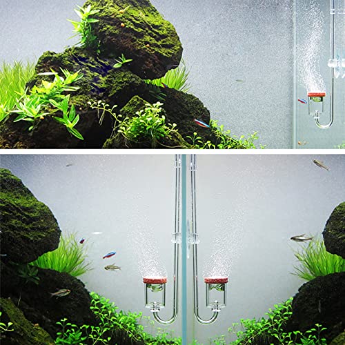 Acouto Aquarium Bubble Counter Acryl Aquarium Kohlendioxid Transparent Co2 Bubble Gaug Refiner Aquarium Wasserpflanzen Co2 Zerstöuber Diffusor (M) von Acouto