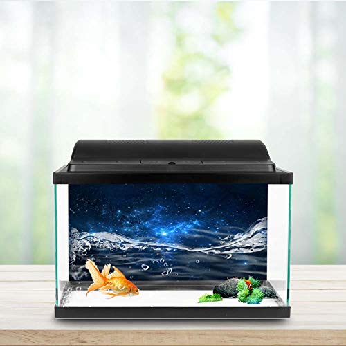 Acouto Aquarium High Definition Effekt Poster PVC Kleber Unterwasser Stern Staub Aquarium Aquarium Hintergrund Poster Hintergrund Dekoration Papier (122 * 46cm) von Acouto