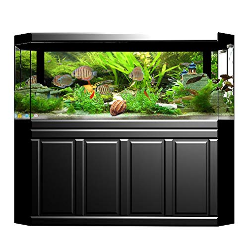 Acouto Aquarium Hintergrund Poster PVC Wasserdichter Aufkleber Selbstklebender Meeresboden Kleine Fische Wasserpflanzen Landschaft Bild Aquarium Dekoration (61 * 41cm) von Acouto