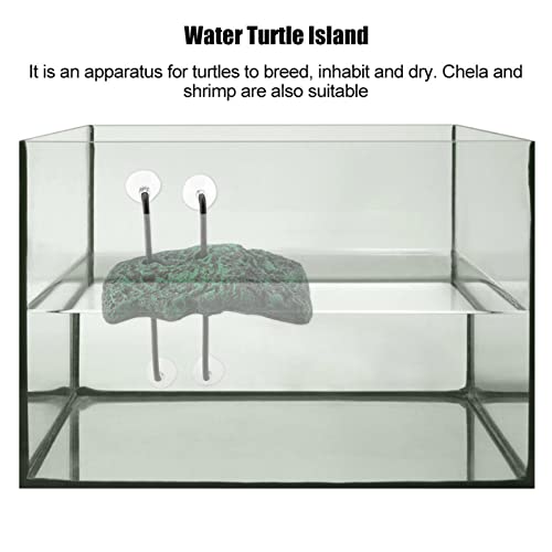Acouto Automatische Wasserschildkröte Aalen Schildkröte Schwebende Plattform Styropor Schwimmende Insel mit Saugnapf für Semi-Wassertiere (L (20 cm)) von Acouto