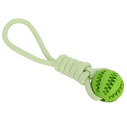 Acouto Baumwollseile Outdoor B Hundleckage Zahne Gummi Kauspielzeug Haustier Supplyblue Haustier Kautballdog Zahnen Ballcotton Seil Kauting BallRubber Dog Kauting Ballpet Spielzeugkugelkugel (Green) von Acouto