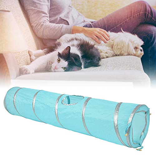 Acouto Catrkink -Tunnel mit Kugel, Langlebig Faltbares Katzenspielzeug für Interne und äußere Aktivitäten, Nicht - Haustier für Kätzchen Zufallstyp, Geeignet für Spielzeit zu Hause Geeignet (Blue) von Acouto