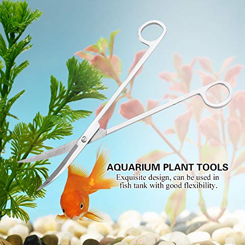 Acouto Eigenschaften: Hergestellt aus Hochwertigem Edelstahl. Aquarium-Kehrschere, Aquarium-Schere, Wasserpflanzen-Schere, Scharfe Klinge, Aquarienmanagement, Aquarium, von Acouto