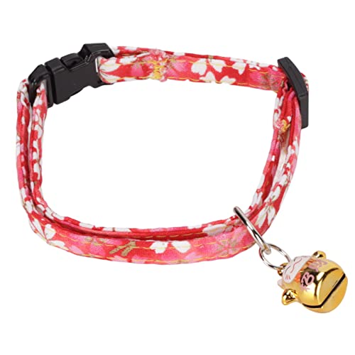 Acouto Einstellbarer Katzenkragen des Japanischen Stils mit Bell für Weihnachten Halloween Neujahr, Niedliche Japanische Kimono -Kätzchenkragen für Kleine Haustiere (Japanischer Stil – rote Acouto Einstellbarer Katzenkragen des Japanischen Stils mit Bell für Weihnachten Halloween Neujahr, Niedliche Japanische Kimono -Kätzchenkragen für Kleine Haustiere (Japanischer Stil – rote von Acouto