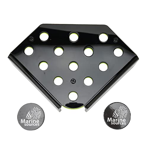 Acouto Fluoreszierende Grüne Magnetkorallen -Fragushalter mit 13 Löcher Doppelschichten für Fischbehälter, Acrylkorallen für Salzaquarien von Acouto
