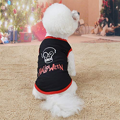 Acouto Haustier Kleidung Hund Halloween Kostüm, Schwarz Polyester Kleidung Haustier Halloween Mantel Weste Party Dress Up (XS) von Acouto