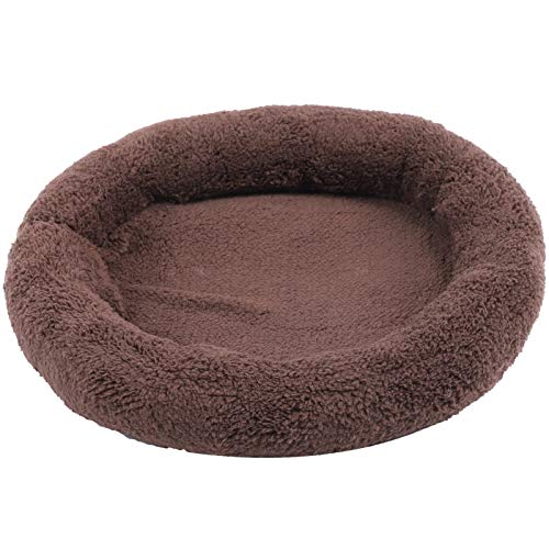 Acouto Haustier-Tiefschlaf, Weich, Atmungsaktiv, Verbesserter Schlaf, Rundes Bettkissen für Katzen und Hunde, (M) von Acouto