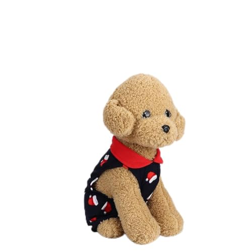 Hundekleidung Weihnachtskleidung Kostüm, Flanell Weihnachtsfeiern Kleidung Dekorativ Warm Halten Welpenjacke Winterkleidung Outfit (XL) von Acouto