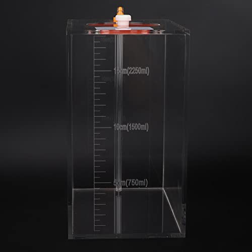 Acouto Hochwertige Transparente Acryldosierungspumpenreservoir -Fass -Tank Stabiler und Langlebiger Titrationsbehälter 4,5 l Kapazität, Schnellanschluss, Geeignet für Profis (DT-25 2,5 Liter) von Acouto