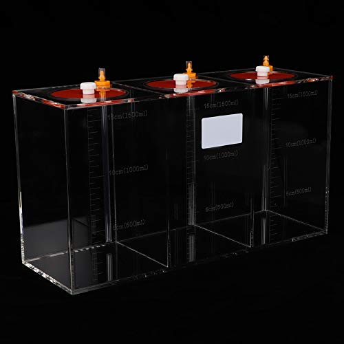Acouto Hochwertige Transparente Acryldosierungspumpenreservoir -Fass -Tank Stabiler und Langlebiger Titrationsbehälter 4,5 l Kapazität, Schnellanschluss, Geeignet für Profis (DT-45 4,5 Liter) von Acouto