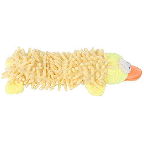 Acouto Hund Quietschendes Spielzeug mit Ton, Plüsch Hundespielzeug Welpenzöhne Reinigungshunde Molar Interaktives Spielzeug für das Training (Gelbe Ente) von Acouto