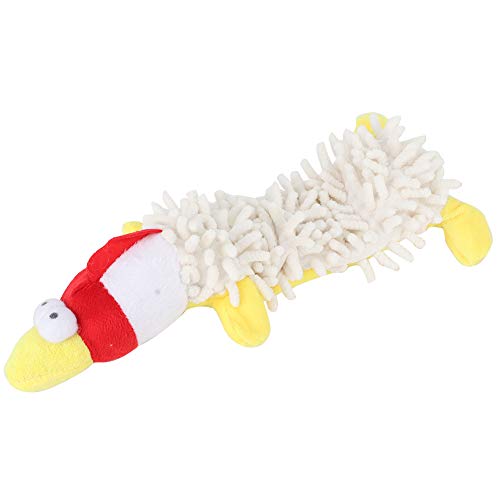 Acouto Hund Quietschendes Spielzeug mit Ton, Plüsch Hundespielzeug Welpenzöhne Reinigungshunde Molar Interaktives Spielzeug für das Training (weiöes Huhn) von Acouto