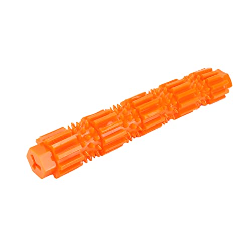 Acouto Hundegummi -Knochen -Spielzeugzähne Spielen Interaktionstraining und Kauen Spielzeug Grün und Kauen Spielzeug Grünes Hund Gummi Bone Toydog Kau Toydog Bone Zähne Zähne (ORANGE) von Acouto