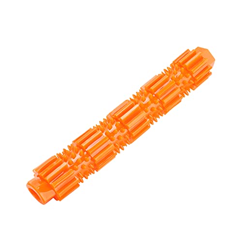 Acouto Hundegummi -Knochen -Spielzeugzähne Spielen Interaktionstraining und Kauen Spielzeug Grün und Kauen Spielzeug Grünes Hund Gummi Bone Toydog Kau Toydog Bone Zähne Zähne (ORANGE) von Acouto