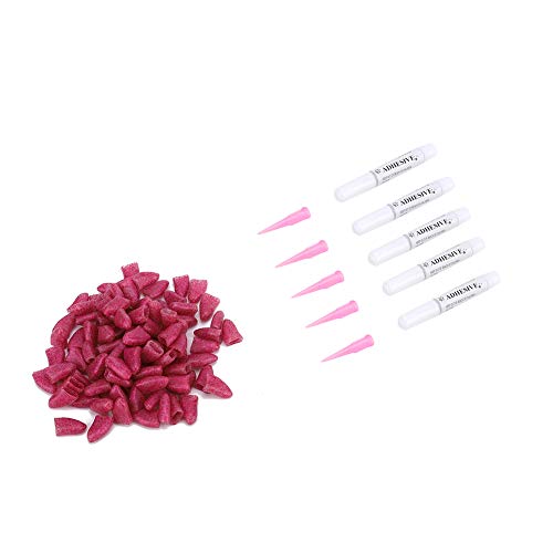 Acouto Hundeweiche PVC -Nagelabdeckungspfotenkrallenkappe für die Pflege von 100 Pcs Geeignet für Kleine Mittelgroßen Hunden Kristallrosa, Kristallviolett (S) von Acouto