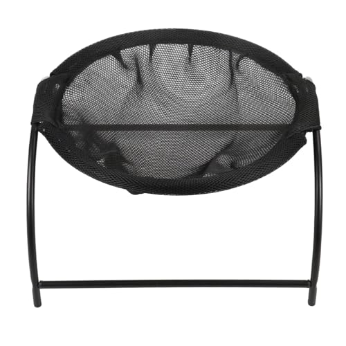 Acouto Katzenbett, Erhöhtes und Atmungsaktives, Edelstahlrahmen, Gemütliche Innen- und Außenhängematte mit Raum für Decken, für Kleine Hunde, Katzen und Andere Kleine Haustiere (Black) von Acouto