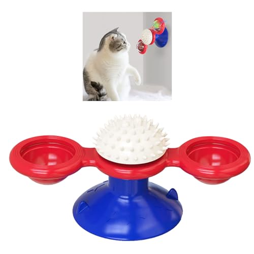 Acouto Katzenspielzeug Windmühle Interaktives rotierendes Spielzeug Multifunktionaler Katzenkamm für körperliche und geistige Stimulation anwendbar für alle Katzen TPR-Material Acouto Katzenspielzeug Windmühle Interaktives rotierendes Spielzeug Multifunktionaler Katzenkamm für körperliche und geistige Stimulation anwendbar für alle Katzen TPR-Material von Acouto