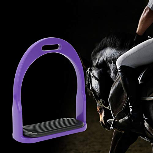 steigbügel Kids Child Buddy Premium Aluminium Druckguss Wide Safe Horse Riding Sicherheitsbügel für (Lila) von Acouto